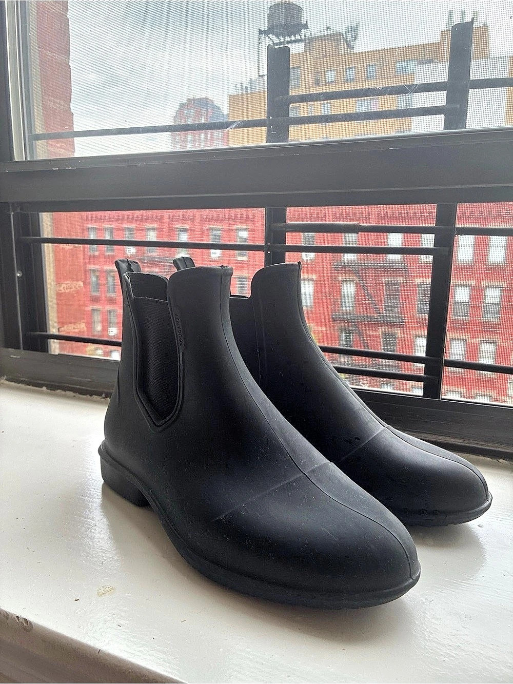 Fouganza Decathlon Black Rubber Chelsea Riding Boots EU 38